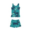 Happy-dogs Animals Pattern Kids  Boyleg Swimsuit View1