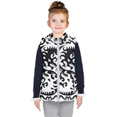 Ying Yang Tattoo Kids  Hooded Puffer Vest by Ket1n9