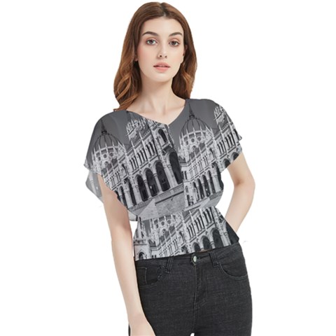 Architecture-parliament-landmark Butterfly Chiffon Blouse by Ket1n9