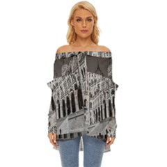 Architecture-parliament-landmark Off Shoulder Chiffon Pocket Shirt by Ket1n9