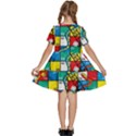 Snakes And Ladders Kids  Short Sleeve Tiered Mini Dress View4