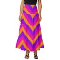 Chevron Tiered Ruffle Maxi Skirt View1