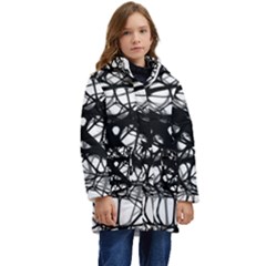 Neurons-brain-cells-brain-structure Kids  Hooded Longline Puffer Jacket by Ket1n9