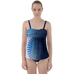 Data-computer-internet-online Twist Front Tankini Set by Ket1n9