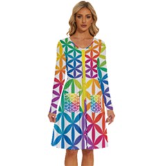 Heart Energy Medicine Long Sleeve Dress With Pocket by Ket1n9