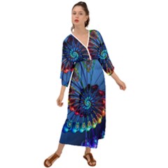 Top Peacock Feathers Grecian Style  Maxi Dress by Ket1n9