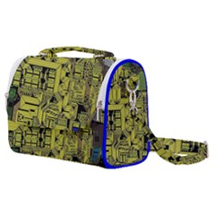 Technology Circuit Board Satchel Shoulder Bag by Ket1n9