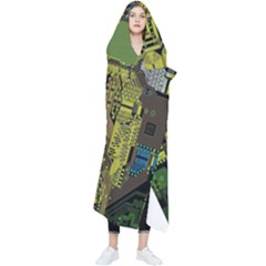 Technology Circuit Board Wearable Blanket by Ket1n9