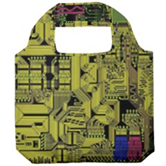 Technology Circuit Board Foldable Grocery Recycle Bag by Ket1n9