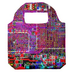 Technology Circuit Board Layout Pattern Premium Foldable Grocery Recycle Bag by Ket1n9