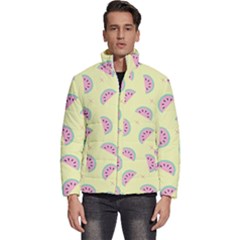 Watermelon Wallpapers  Creative Illustration And Patterns Men s Puffer Bubble Jacket Coat by Ket1n9