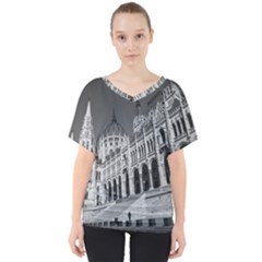 Architecture-parliament-landmark V-neck Dolman Drape Top by Ket1n9