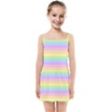 Cute Pastel Rainbow Stripes Kids  Summer Sun Dress View1