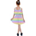 Cute Pastel Rainbow Stripes Kids  Shoulder Cutout Chiffon Dress View2