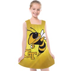 Georgia Institute Of Technology Ga Tech Kids  Cross Back Dress by Ket1n9