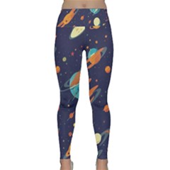 Space Galaxy Planet Universe Stars Night Fantasy Lightweight Velour Classic Yoga Leggings by Ket1n9