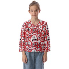 Another Monster Pattern Kids  Sailor Shirt by Ket1n9