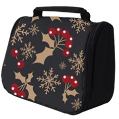 Christmas-pattern-with-snowflakes-berries Full Print Travel Pouch (big) by Grandong