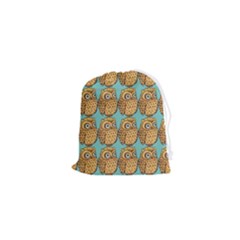 Owl Bird Drawstring Pouch (xs) by Grandong