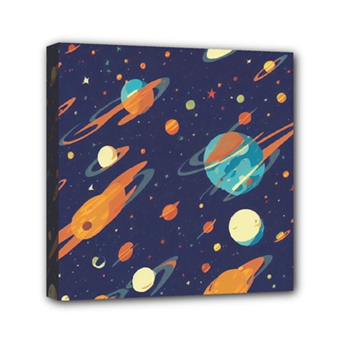 Space Galaxy Planet Universe Stars Night Fantasy Mini Canvas 6  X 6  (stretched) by Grandong