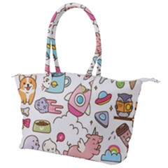 Set-kawaii-doodles -- Canvas Shoulder Bag by Grandong