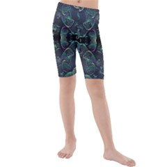 Background Pattern Mushrooms Kids  Mid Length Swim Shorts by Ravend