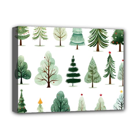 Christmas Trees Deluxe Canvas 16  X 12  (stretched)  by Vaneshop