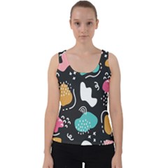 Art Pattern Design Background Print Velvet Tank Top by Vaneshop