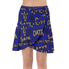 Art Pattern Design Background Graphic Wrap Front Skirt by Vaneshop