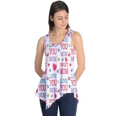 Love Mom Happy Mothers Day I Love Mom Graphic Sleeveless Tunic by Vaneshop