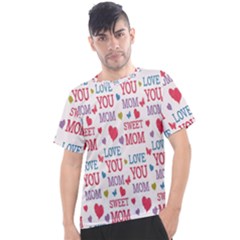 Love Mom Happy Mothers Day I Love Mom Graphic Men s Sport Top by Vaneshop