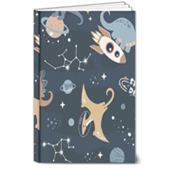 Space Theme Art Pattern Design Wallpaper 8  X 10  Hardcover Notebook by Vaneshop