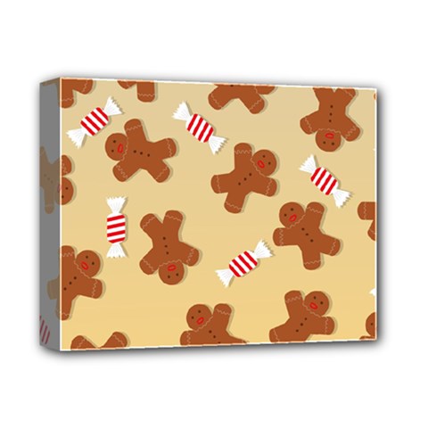 Gingerbread Christmas Time Deluxe Canvas 14  X 11  (stretched) by Pakjumat