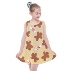 Gingerbread Christmas Time Kids  Summer Dress by Pakjumat