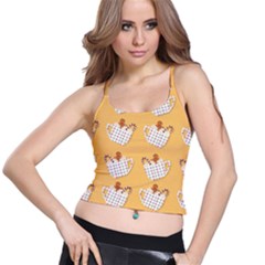 Christmas December Autumn Pattern Spaghetti Strap Bra Top by Pakjumat