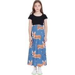 Corgi Patterns Kids  Flared Maxi Skirt by Amaryn4rt