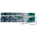 Blue Ocean Waves Roll Up Canvas Pencil Holder (L) View2