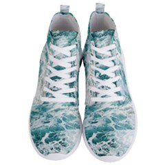 Blue Crashing Ocean Wave Men s Lightweight High Top Sneakers by Jack14