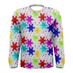 Snowflake Pattern Repeated Men s Long Sleeve T-shirt by Amaryn4rt