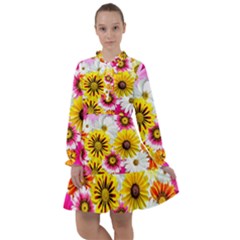 Flowers Blossom Bloom Nature Plant All Frills Chiffon Dress by Amaryn4rt