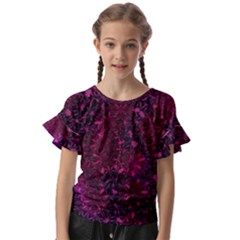 Retro-flower-pattern-design-batik- Kids  Cut Out Flutter Sleeves by Amaryn4rt