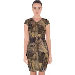 Cologne-church-evening-showplace Capsleeve Drawstring Dress  by Amaryn4rt