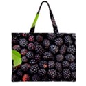 Blackberries-background-black-dark Zipper Mini Tote Bag View2