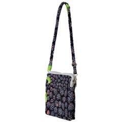 Blackberries-background-black-dark Multi Function Travel Bag by Amaryn4rt