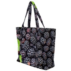 Blackberries-background-black-dark Zip Up Canvas Bag by Amaryn4rt