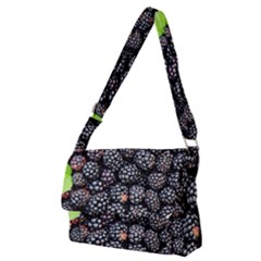 Blackberries-background-black-dark Full Print Messenger Bag (m) by Amaryn4rt