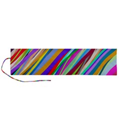 Multi-color Tangled Ribbons Background Wallpaper Roll Up Canvas Pencil Holder (l) by Amaryn4rt