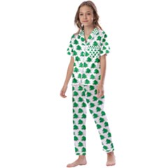 Christmas-tree-tree-holidays Kids  Satin Short Sleeve Pajamas Set by Amaryn4rt