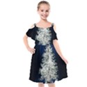 Tree Pine White Starlight Night Winter Christmas Kids  Cut Out Shoulders Chiffon Dress View1