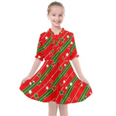 Christmas-paper-star-texture     - Kids  All Frills Chiffon Dress by Amaryn4rt